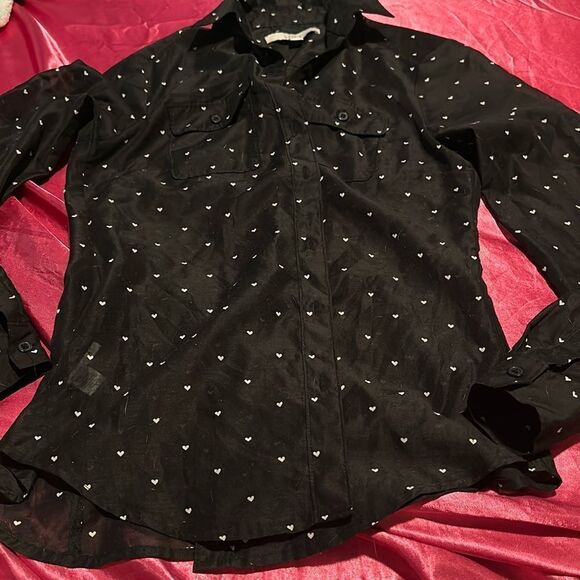 Ann Taylor Loft size XS Heart pattern top - Picture 1 of 1